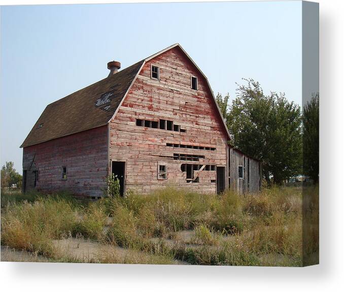 Barn Canvas Print featuring the photograph The hole barn by Bonfire Photography