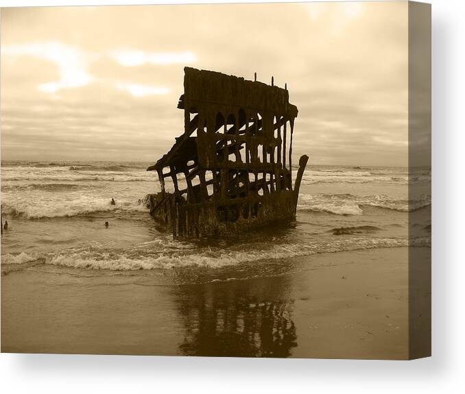 Ship Canvas Print featuring the photograph The Remains Of A Ship by Kym Backland