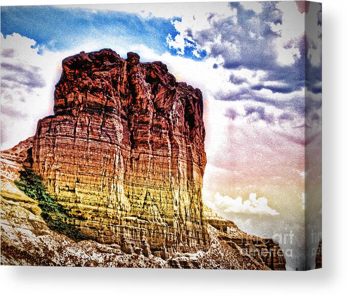 Green River Canvas Print featuring the photograph The Rock in Wyoming by Phyllis Kaltenbach