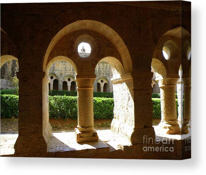 Spiritual Canvas Print featuring the photograph Thoronet Chapter House by Lainie Wrightson