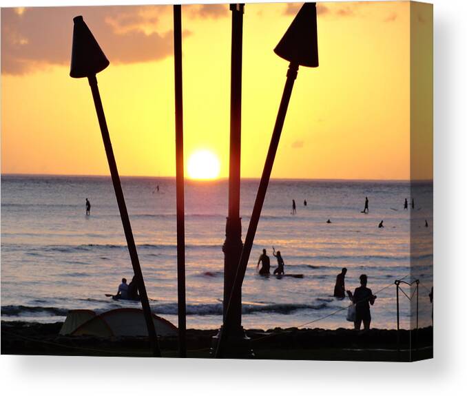Sunset Canvas Print featuring the photograph Torched Sunset by Robert Meyers-Lussier