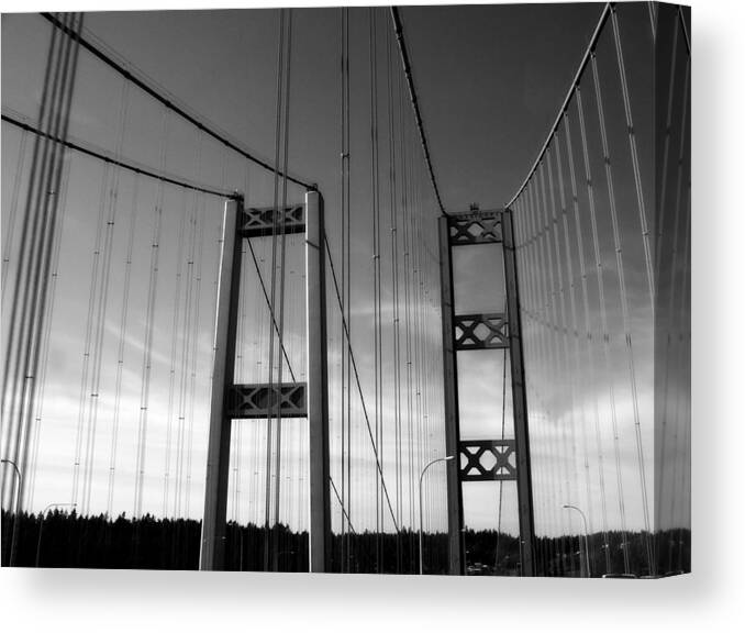 Bridge Canvas Print featuring the photograph Two Bridges 2 by Tatyana Searcy