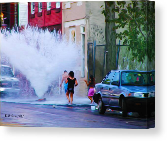 Urban Waterpark Canvas Print featuring the photograph Urban Waterpark by Bill Cannon