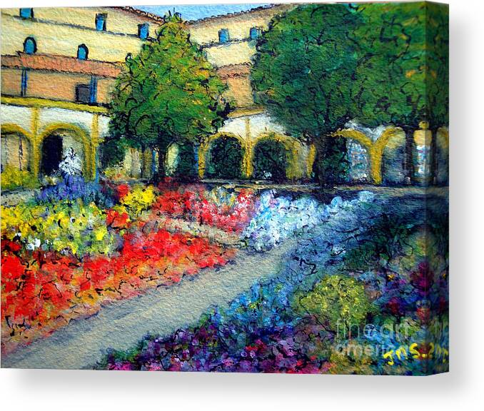 France Canvas Print featuring the painting Van Goghs Sanctuary Arles by Jackie Sherwood