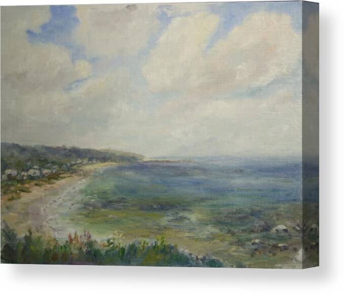 Massachusetts Canvas Print featuring the painting Whitehorse Beach Sunlight by Edward White