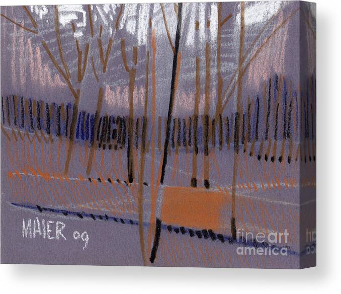 Abstract Canvas Print featuring the painting Winter Landscape Abstract by Donald Maier