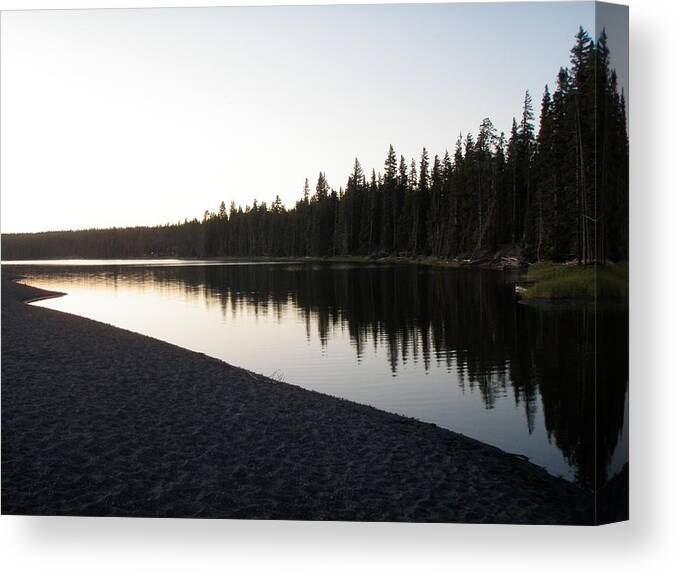  Canvas Print featuring the photograph Yellowstone Lake by Mark Norman