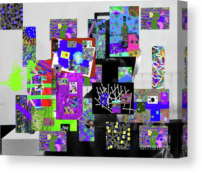 Walter Paul Bebirian Canvas Print featuring the digital art 1-13-2016dab by Walter Paul Bebirian