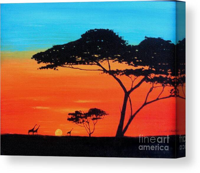 African Sunset Canvas Print Canvas Art By Ron Chabot