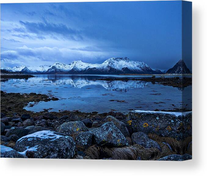 Norway Canvas Print featuring the photograph Arctic Reflections #1 by Mark Llewellyn