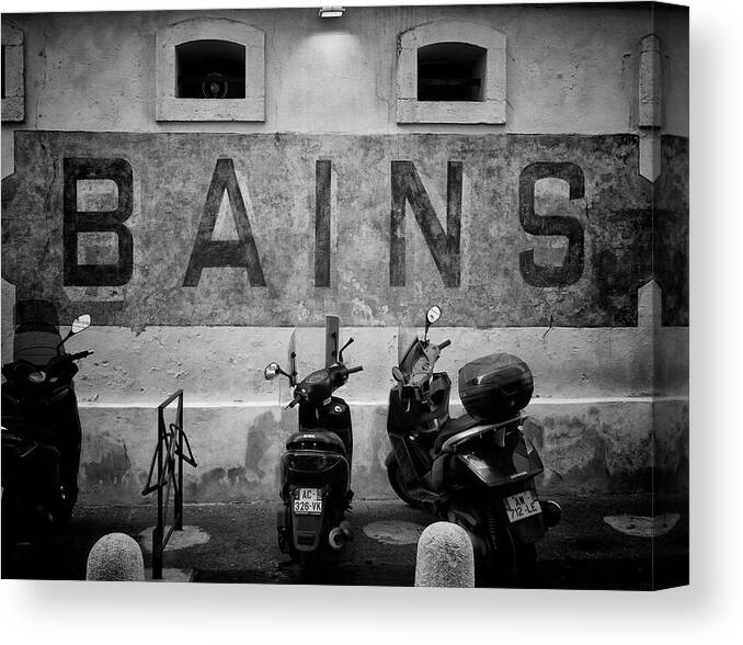 Bains Canvas Print featuring the photograph Bains #2 by Jessica Levant