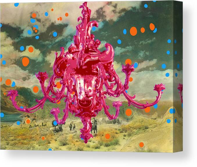 Landscape Canvas Print featuring the digital art Blobs #1 by Alfred Degens