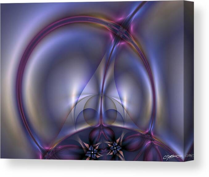 Abstract Canvas Print featuring the digital art Bound By Light #1 by Casey Kotas
