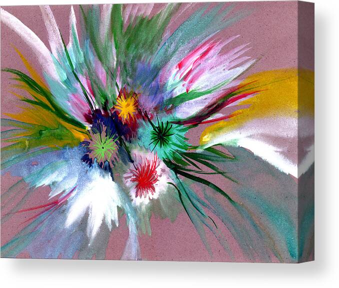 Flowers Canvas Print featuring the painting Flowers #1 by Anil Nene