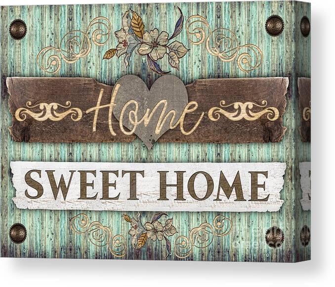 Home Sweet Home Canvas Print featuring the digital art Home Sweet Home #1 by Mo T
