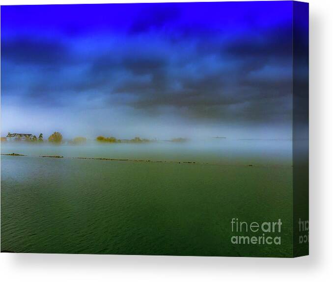 Fog Canvas Print featuring the photograph Lake Fog #1 by William Norton