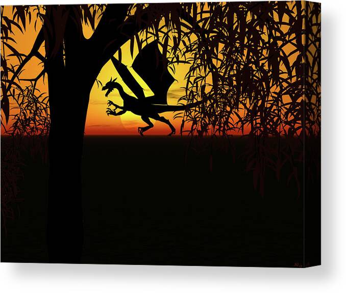 Graphic Art Canvas Print featuring the digital art Lights and Shadow #1 by Michele Wilson