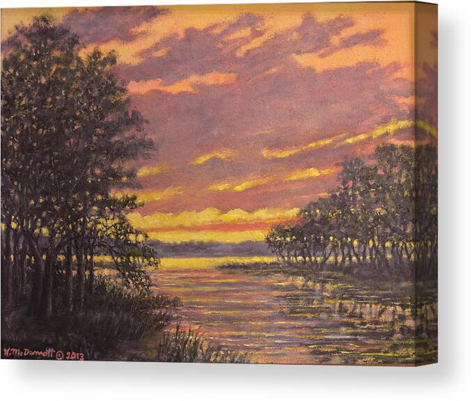 Marsh Canvas Print featuring the painting Marsh Sketch # 7 #1 by Kathleen McDermott