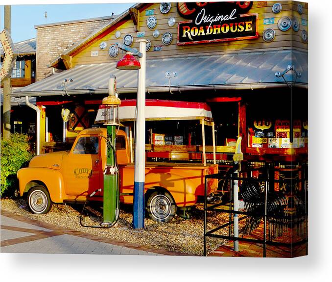 Roadhouse Canvas Print featuring the photograph Roadhouse #1 by Dennis Dugan