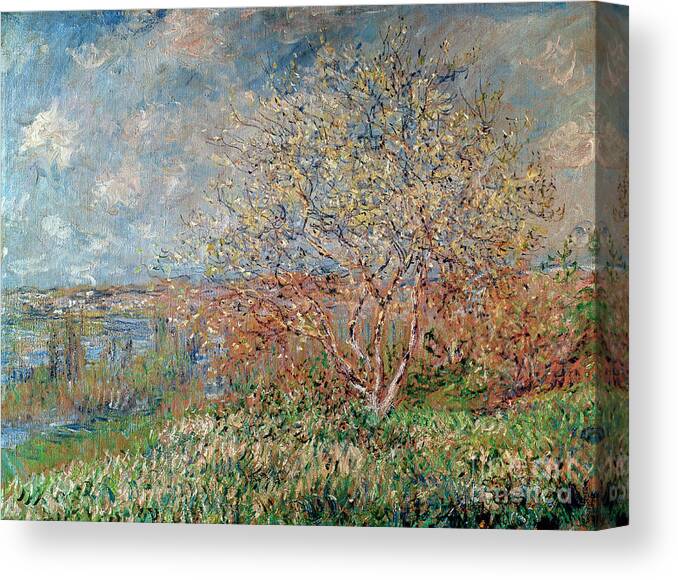 Le Printemps Canvas Print featuring the painting Spring by Claude Monet