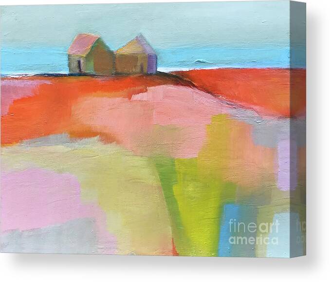 Landscape Canvas Print featuring the painting Summer Heat by Michelle Abrams