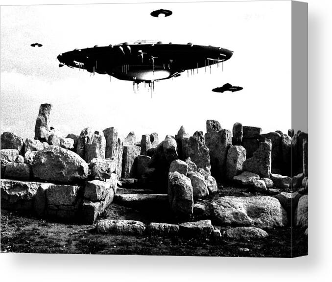 Ufo Canvas Print featuring the photograph UFO Sighting #16 by Esoterica Art Agency