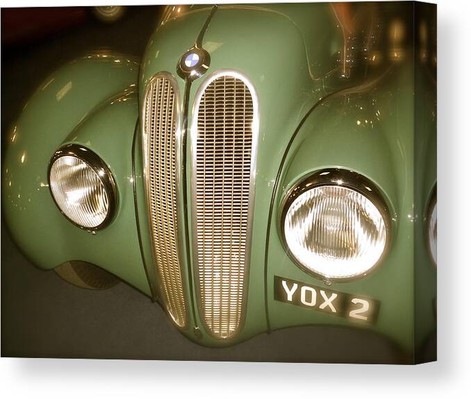 Bmw Canvas Print featuring the photograph 1937 BMW 328 Front Detail by John Colley