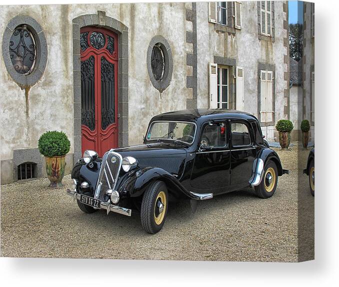 1954 Citroen Traction Canvas Print featuring the photograph 1954 Citroen Traction by Dave Mills