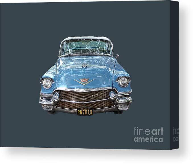 1956 Canvas Print featuring the photograph 1956 Cadillac Cutout by Linda Phelps
