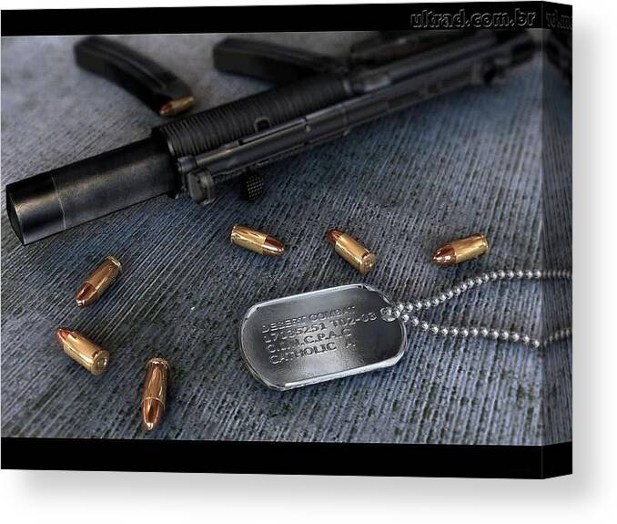 Assault Rifle Canvas Print featuring the photograph Assault Rifle #2 by Jackie Russo