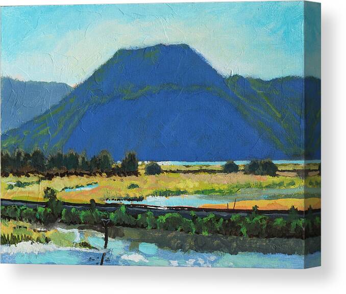 Derr Canvas Print featuring the painting Derr Mountain #2 by Robert Bissett