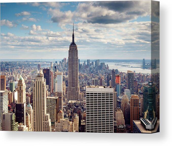 Ny Canvas Print featuring the photograph NYC Empire by Nina Papiorek
