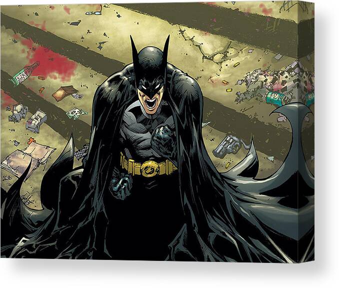 Batman Canvas Print featuring the digital art Batman #24 by Super Lovely