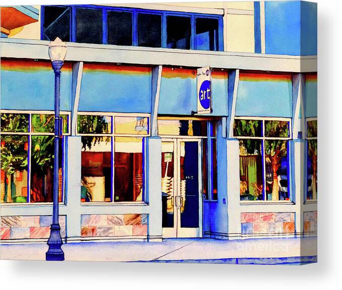 Blue Line Art Gallery Canvas Print featuring the painting #257 Blue Art #257 by William Lum