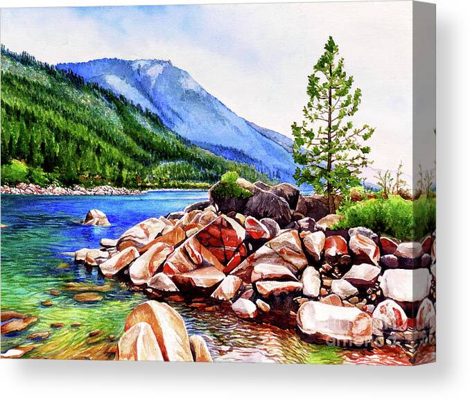 Crystal Bay Canvas Print featuring the painting #262 Crystal Bay 1 #262 by William Lum
