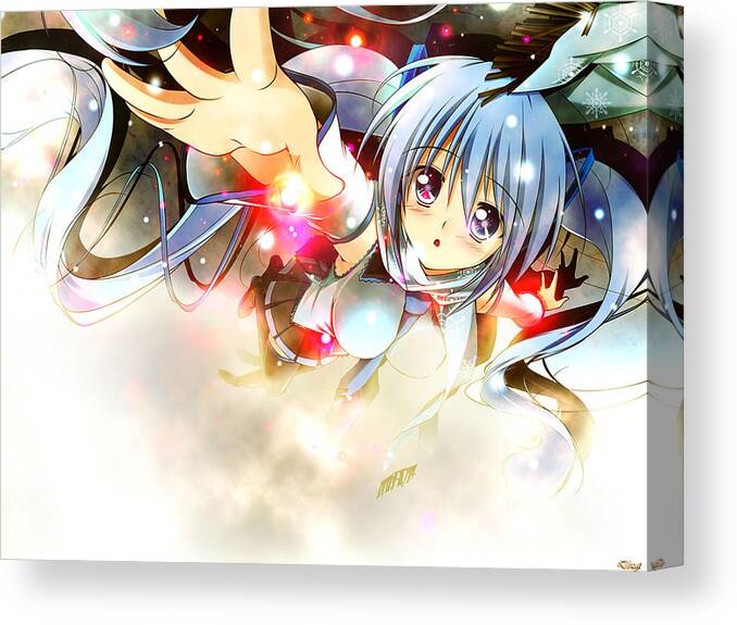 Vocaloid Canvas Print featuring the digital art Vocaloid #33 by Maye Loeser