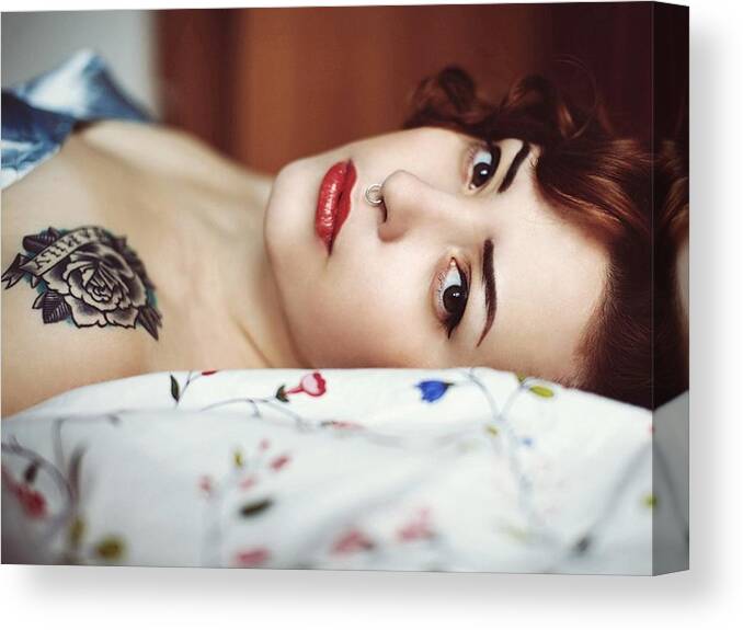Model Canvas Print featuring the digital art Model #36 by Maye Loeser