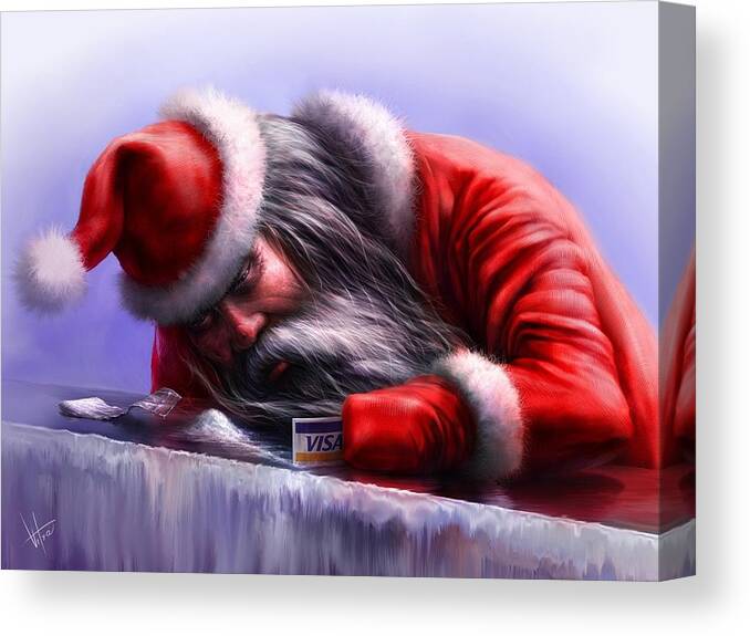 Christmas Canvas Print featuring the digital art Christmas #38 by Super Lovely