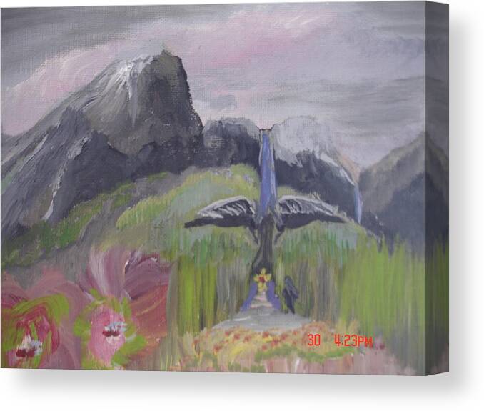 Landscape Canvas Print featuring the painting Where I go Nobody know #4 by Michael Braun