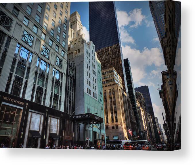 Nyc Canvas Print featuring the photograph 5th Ave. at Central Park South 002 by Lance Vaughn