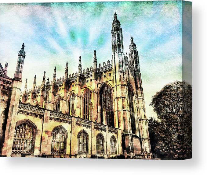 Anglican Canvas Print featuring the photograph Kings College Cambridge #6 by Tom Gowanlock