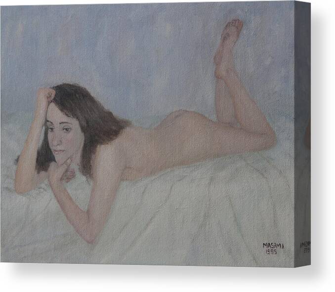 Nude Canvas Print featuring the painting Nude Study #8 by Masami Iida
