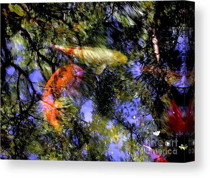 Koi Canvas Print featuring the photograph The Koi Pond #8 by Marc Bittan