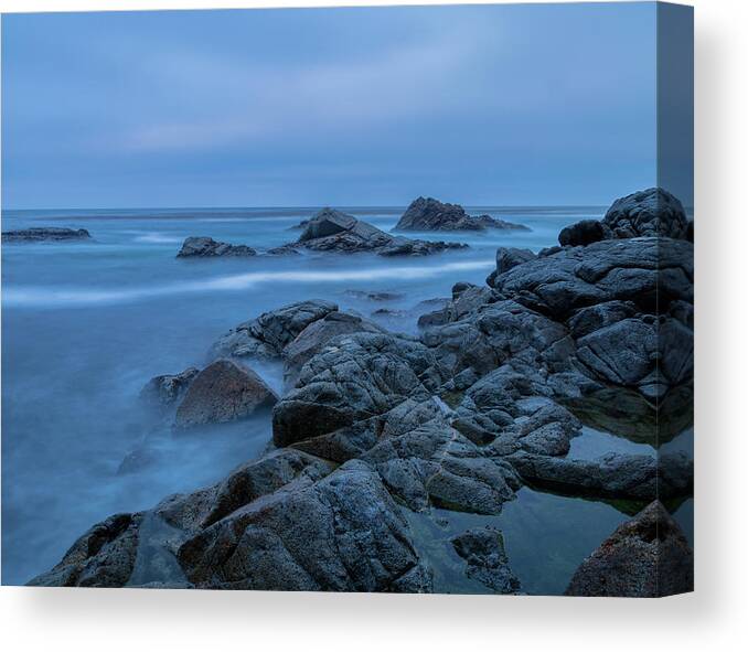Landscape Canvas Print featuring the photograph A Blue Dawn by Jonathan Nguyen