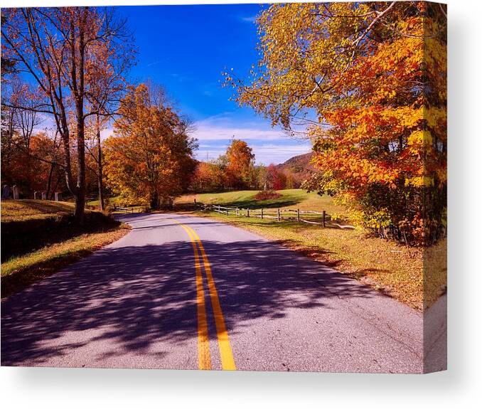 Vermont Canvas Print featuring the photograph A Brilliant Autumn In Vermont by Mountain Dreams