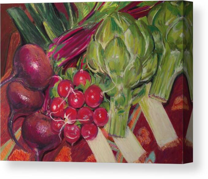 Still Life Canvas Print featuring the pastel A Day in My Kitchen by Sharon Cromwell