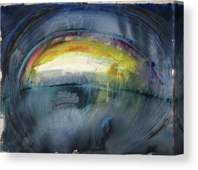 Abstract Canvas Print featuring the painting A sort of egg shape thingy by Petra Rau