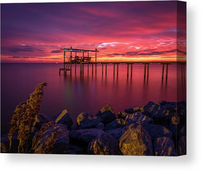 Bay Canvas Print featuring the photograph A Southern Kind of Christmas by Brad Boland