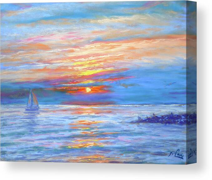 Sail Canvas Print featuring the painting A Summer Sail by Michael Camp