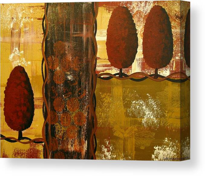 Folk Art Canvas Print featuring the painting Above And Below by Debbie Criswell